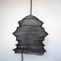 Black Mesh Chandelier, Metal Mesh Shade, Black Wire Lamp - £110.79 GBP