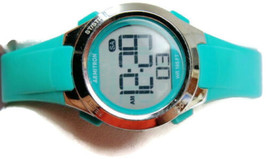 Armitron Digital Pro Sport WR 165ft Teal Silicone Band New Battery Woman Watch - £15.53 GBP