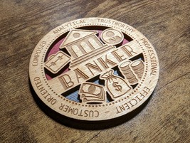 Brand New Professional Hardwood Medal Ornament Coaster - Banker - FREE S... - $27.35 CAD
