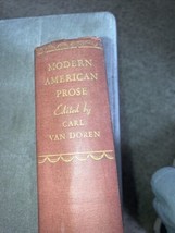 Modern American Prose by Carl Van Doren 1934 1st Edition HC Book - £10.96 GBP