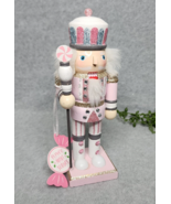 Peppermint Pink Gold Glitter Jewel Wooden Christmas Winter Nutcracker 9.... - €25,46 EUR