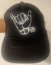 Hang Loose Baseball Hat Ocean Current Skate Logo cap Black Surf - $318.51 MXN