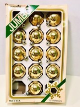 Pyramid Vintage Gold Jumbo Mercury Glass Ball Sta-Tite Cap Ornaments Set Of 13 - $14.95