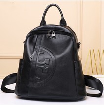 Ladies Travel Leather Backpack Real Cowhide Backpack Women&#39;s Bag Solid Color Hig - £75.30 GBP