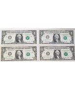 4 banknotes One Dollar Fancy Serial No. 777, average circulation - $8.95