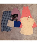 Woman’s Mixed Clothing Lot of 7 Skirts Sleeveless Dress Shirts Romper SI... - £27.06 GBP