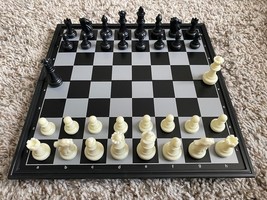 Chess Set with Folding Magnetic Travel Games Board 9.92&quot; x 9.92&quot; x 0.70&quot; - $26.27 CAD