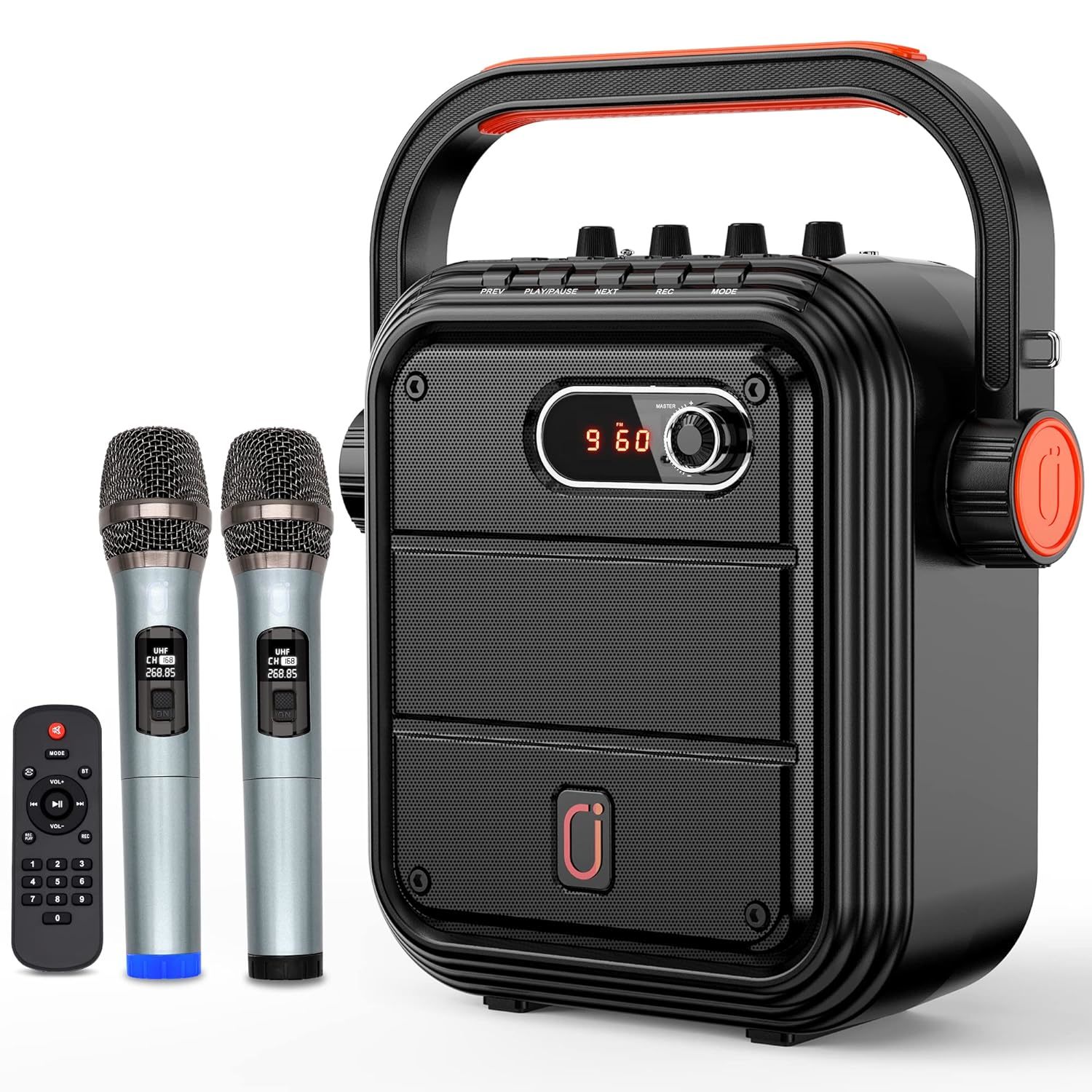 Karaoke Machine Portable Microphone Speaker Set Bluetooth 5.0 Rechargeable Pa Sy