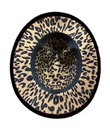 Leopard Bottom Black Top Fedora Wide Brim Panama Cowboy Hat UNISEX - £32.83 GBP