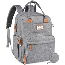 Diaper Bag Backpack, Multifunction Travel Back Pack, Waterproof and Stylish,Gray - £54.17 GBP