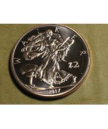 1 COPPER Oz Coin Round Walker Walking liberty silver half dollar Zombuck... - $27.14 CAD