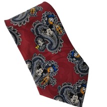 Disney Mickey Unlimited Mickey Mouse Goofy Donald Pluto Paisley Novelty Necktie - £18.07 GBP