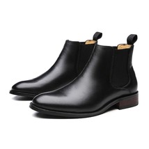 Genuine Leather Men Boots Vintage Style High Top Dress Shoes Men Fashion Casual  - $117.01