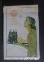 Coca-Cola Things Go Better w/ Coke Lady with Tray of Cokes Playing Cards 1963 - £5.87 GBP