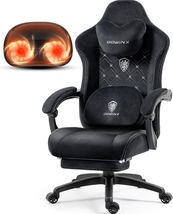 Fabric Gaming Chair with Heated Massage Lumbar Support, Computer Game Ch... - $455.86