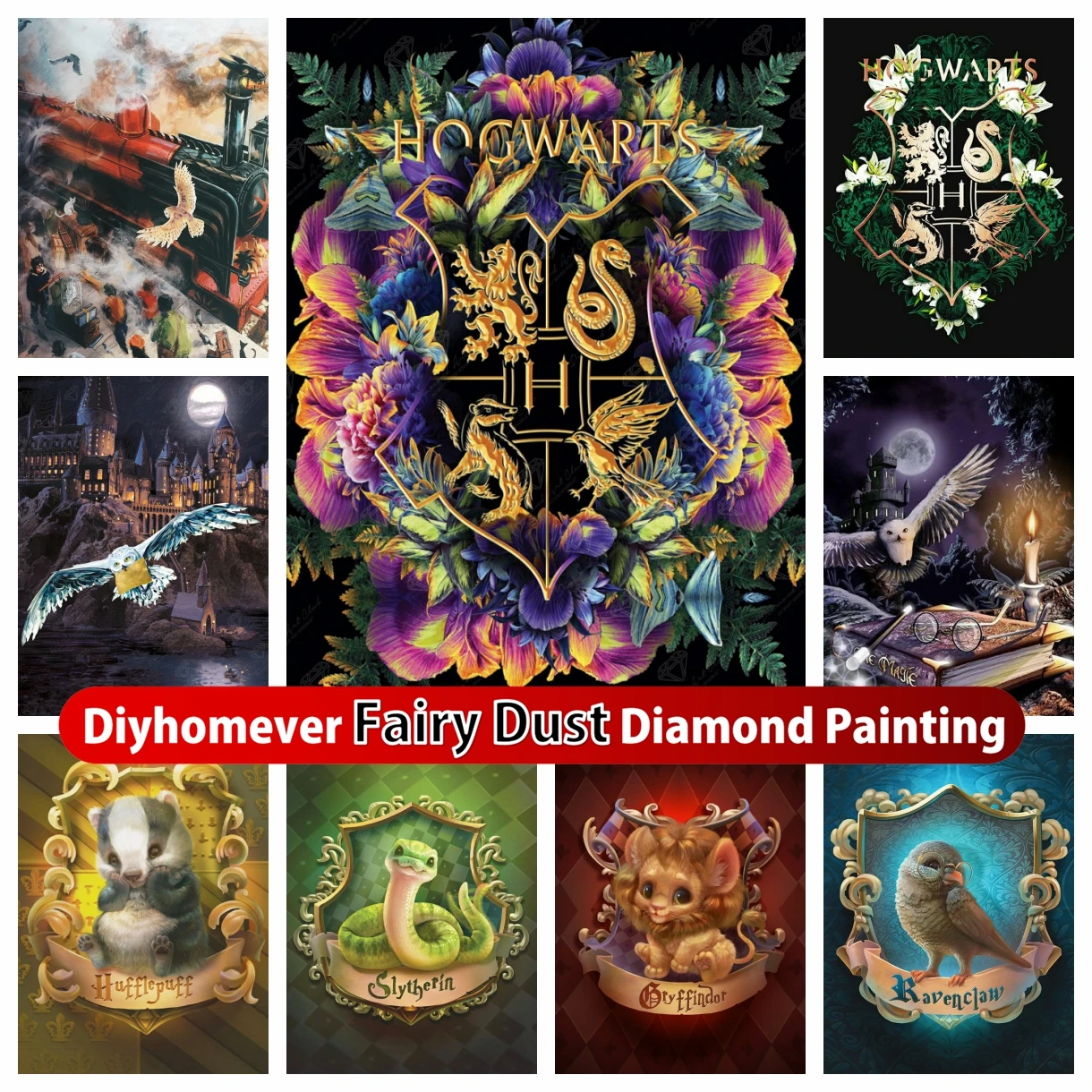 Cartoon Movie Fairy Dust Diamond Painting Mosaic Fantasy Animal Owl Icon Art - £13.04 GBP+