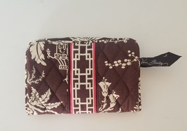 Vera Bradley Brown Imperial Toile Wallet w/ Coin Kisslock, ID Holder &amp; Key Ring - £14.72 GBP