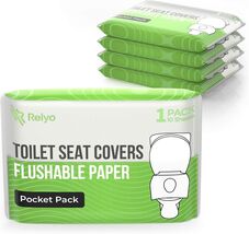 Travel-Friendly 50 Pack Toilet Seat Covers - XL, 100% Biodegradable for ... - $23.71
