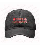 SIPS &amp; SOUNDS MUSIC FESTIVAL 2025 Denim Hat Caps - $24.00