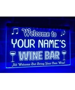 Welcome to My Wine Bar Personalized Illuminated Sign, Home Decor Lights Pub Art - £20.77 GBP - £40.75 GBP