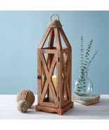 Wooden Criss Cross Lantern - 27 inch - £92.82 GBP