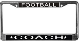 Football Coach License Plate Frame (Stainless Steel) - £10.99 GBP