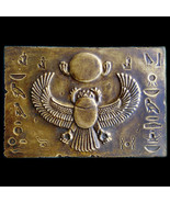 Winged Scarab Ancient Egyptian sculpture Relief plaque Dark Bronze - £19.48 GBP