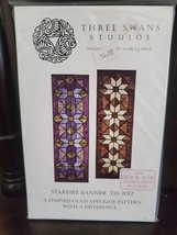 Stained Glass Applique Tablerunner/Wallhanging Pattern By 3 Swans Studios - £7.85 GBP