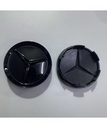 4PC Glossy Black Wheel Center Hub Caps Emblem fits Mercedes-Benz 75mm Ca... - $23.50 CAD