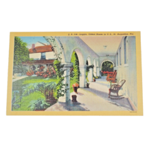 Loggia Oldest House In the U.S. St. Augustine Florida Postcard Linen Unp... - £1.78 GBP