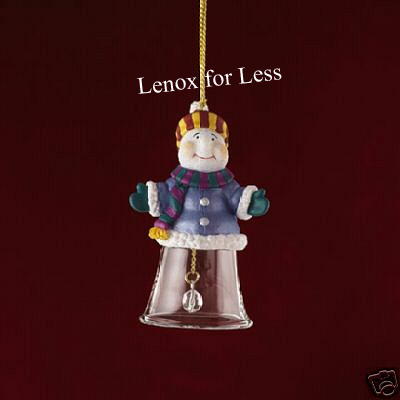 LENOX Gorham Winter Follies Snowman Bell Ornament (NEW)