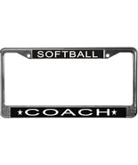 Softball Coach License Plate Frame (Stainless Steel) - £10.80 GBP