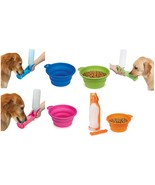 Dog Travel Set Portable Handi Drink Water Bottle &amp; Food Bowl - Choose Color - $408.04 MXN