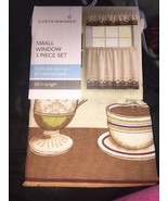 curtainworks small window 3 piece cafe au lait 36 in curtain - €23,79 EUR