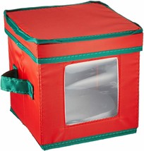 Household Essentials 530 Red Holiday China Small Plate Storage Chest w/ Lid - £7.64 GBP