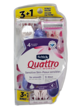 Schick Quattro 4-Blade Disposable Razor for Women - 3+1 Ct - £5.38 GBP