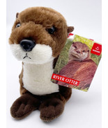 Aurora River Otter Mini Stuffed Animal Plush Toy Sliddy 8&quot; Ear Tag Soft ... - $196.16 MXN