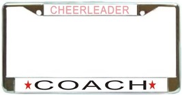 Cheerleader Coach License Plate Frame (Stainless Steel) - £11.00 GBP