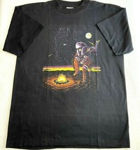 Native American Graphic Night Warrior T Shirt Black Size XL House of Blues VTG - £23.46 GBP