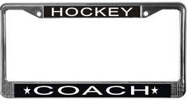 Hockey Coach License Plate Frame (Stainless Steel) - £11.15 GBP