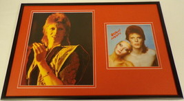 David Bowie Framed 12x18 Photo &amp; Pinups Cover Display - £55.37 GBP