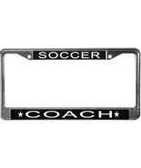 Soccer Coach License Plate Frame (Stainless Steel) - £10.92 GBP