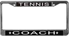 Tennis Coach License Plate Frame (Stainless Steel) - £11.00 GBP
