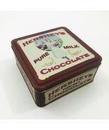 Hershey&#39;s  Pure Milk Chocolate Tin Can 1992 6.25&quot; x 6.25&quot; x 3&quot; Vintage - €10,96 EUR