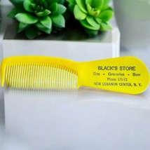 Vtg Black’s Store Advertising Yellow Plastic Comb Shoe Horn New Lebanon Ctr NY - $13.90