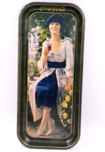 Vtg 1973 Coca-Cola Tray w/ 1921 Advertisement Flapper Girl 19x8.5 in - £11.80 GBP