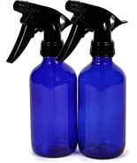 Vivaplex, 2, Large, 8 Oz, Empty, Cobalt Blue Glass Spray Bottles with Bl... - $15.13