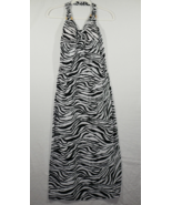 VTG Heart and Soul Dress Women Sleeveless Zebra Pattern Halter Black Whi... - £39.14 GBP