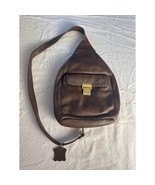 A. Giannetti Genuine Leather Sling Bag Brown Vintage - $90.30 CAD