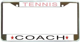 Tennis Coach License Plate Frame (Stainless Steel) - £11.04 GBP